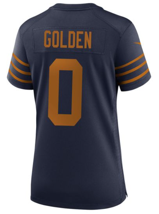 Women 2025 Green Bay Packers #0 Golden blue Classic Nike game NFL Jersey